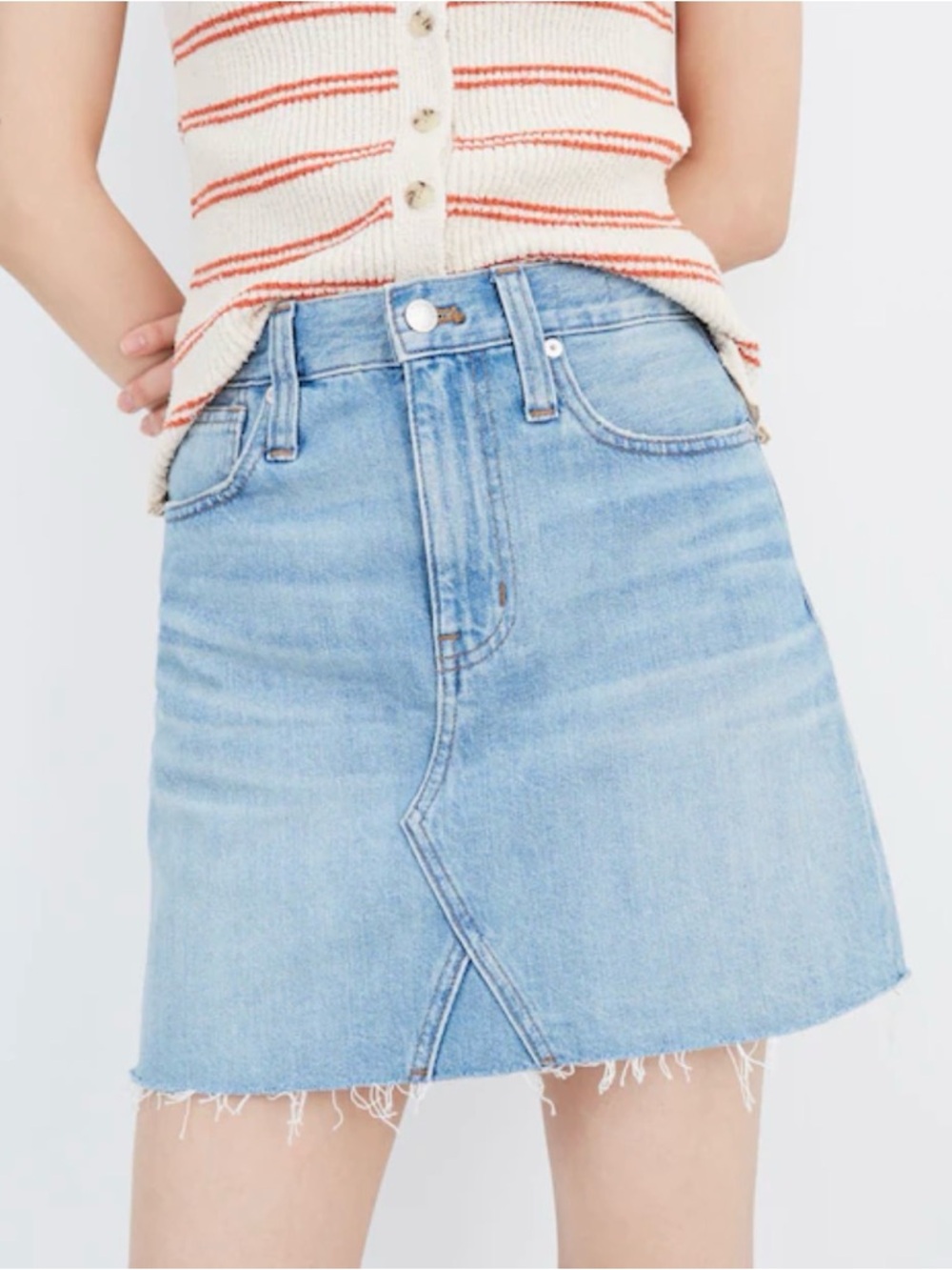 Jean mini skirt